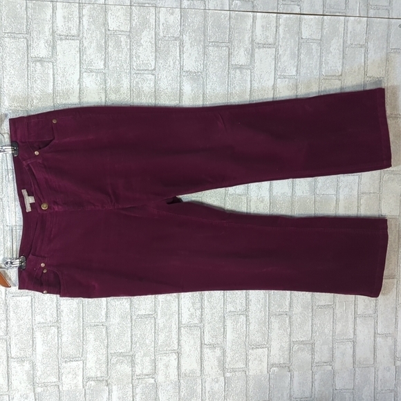 Woman Within Burgundy Corduroy Bootcut Pants size 14 Petite - Picture 1 of 5